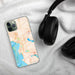Custom Bellingham Washington Map Phone Case in Watercolor on Table with Black Headphones