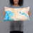 Person holding 20x12 Custom Bellingham Washington Map Throw Pillow in Watercolor