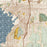 Bellingham Washington Map Print in Woodblock Style Zoomed In Close Up Showing Details