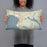 Person holding 20x12 Custom Bellingham Washington Map Throw Pillow in Woodblock