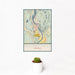 12x18 Bellows Falls Vermont Map Print Portrait Orientation in Woodblock Style With Small Cactus Plant in White Planter