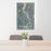24x36 Bellows Falls Vermont Map Print Portrait Orientation in Afternoon Style Behind 2 Chairs Table and Potted Plant