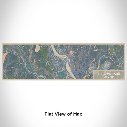 Flat View of Map Custom Bellows Falls Vermont Map Enamel Mug in Afternoon