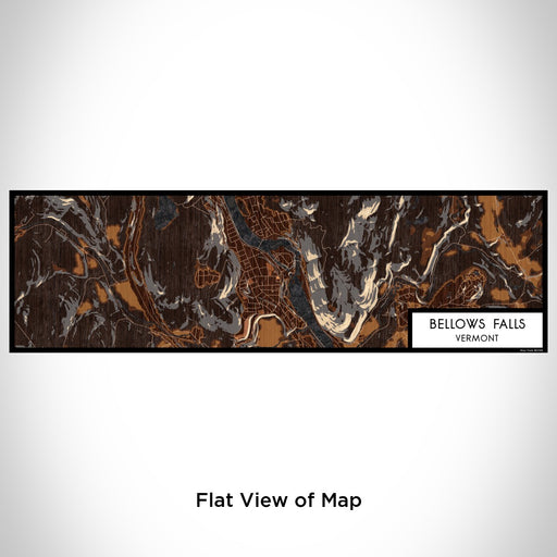 Flat View of Map Custom Bellows Falls Vermont Map Enamel Mug in Ember