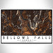 Bellows Falls Vermont Map Print Landscape Orientation in Ember Style With Shaded Background