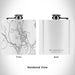 Rendered View of Bellows Falls Vermont Map Engraving on 6oz Stainless Steel Flask in White