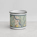 Front View Custom Bellows Falls Vermont Map Enamel Mug in Woodblock