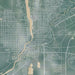 Beloit Wisconsin Map Print in Afternoon Style Zoomed In Close Up Showing Details