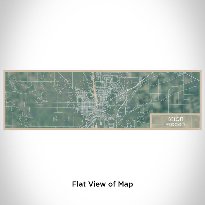 Flat View of Map Custom Beloit Wisconsin Map Enamel Mug in Afternoon