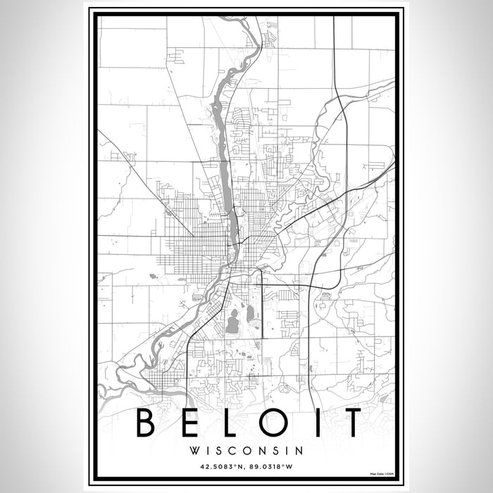 Beloit Transit Map Beloit - Wisconsin Map Print in Classic — JACE Maps