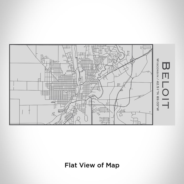 Rendered View of Beloit Wisconsin Map Engraving on 17oz Stainless Steel Insulated Cola Bottle