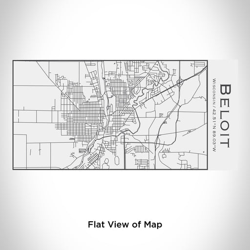 Rendered View of Beloit Wisconsin Map Engraving on 17oz Stainless Steel Insulated Cola Bottle in White