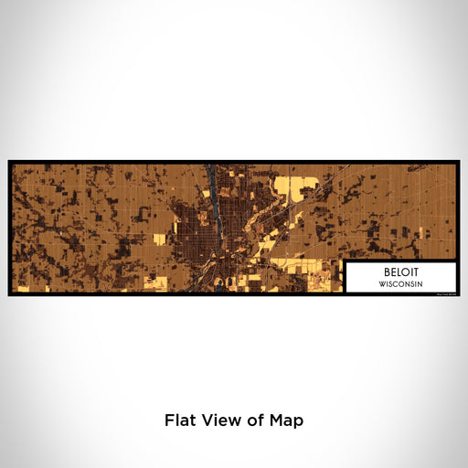 Flat View of Map Custom Beloit Wisconsin Map Enamel Mug in Ember