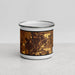 Front View Custom Beloit Wisconsin Map Enamel Mug in Ember