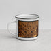 Left View Custom Beloit Wisconsin Map Enamel Mug in Ember
