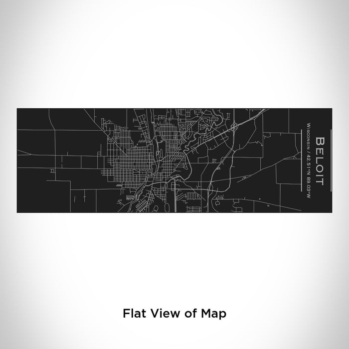 Rendered View of Beloit Wisconsin Map Engraving on 10oz Stainless Steel Insulated Cup with Sliding Lid in Black