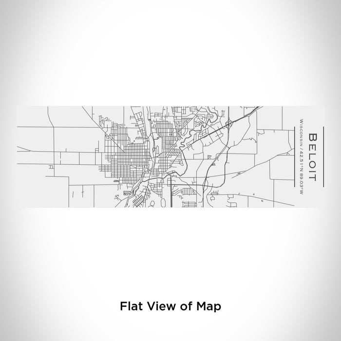 Rendered View of Beloit Wisconsin Map Engraving on 10oz Stainless Steel Insulated Cup with Sliding Lid in White