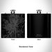 Rendered View of Beloit Wisconsin Map Engraving on 6oz Stainless Steel Flask in Black
