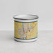 Front View Custom Beloit Wisconsin Map Enamel Mug in Woodblock