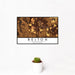 12x18 Belton Missouri Map Print Landscape Orientation in Ember Style With Small Cactus Plant in White Planter