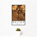 12x18 Belton Missouri Map Print Portrait Orientation in Ember Style With Small Cactus Plant in White Planter
