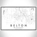 Belton Missouri Map Print Landscape Orientation in Classic Style With Shaded Background