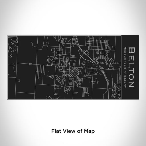 Rendered View of Belton Missouri Map Engraving on 17oz Stainless Steel Insulated Cola Bottle in Black