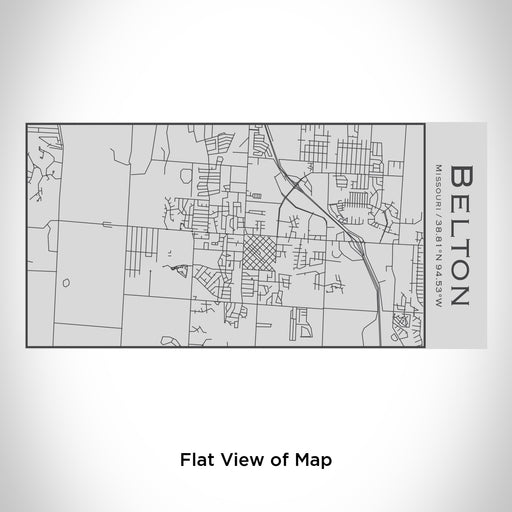Rendered View of Belton Missouri Map Engraving on 17oz Stainless Steel Insulated Cola Bottle