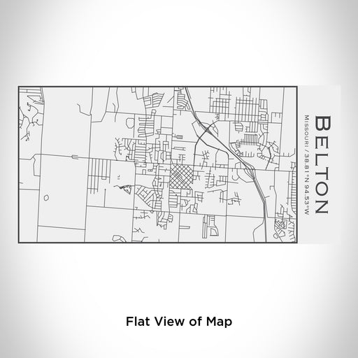 Rendered View of Belton Missouri Map Engraving on 17oz Stainless Steel Insulated Cola Bottle in White