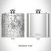 Rendered View of Belton Missouri Map Engraving on 6oz Stainless Steel Flask