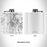 Rendered View of Belton Missouri Map Engraving on 6oz Stainless Steel Flask in White