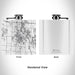 Rendered View of Belton Missouri Map Engraving on 6oz Stainless Steel Flask in White