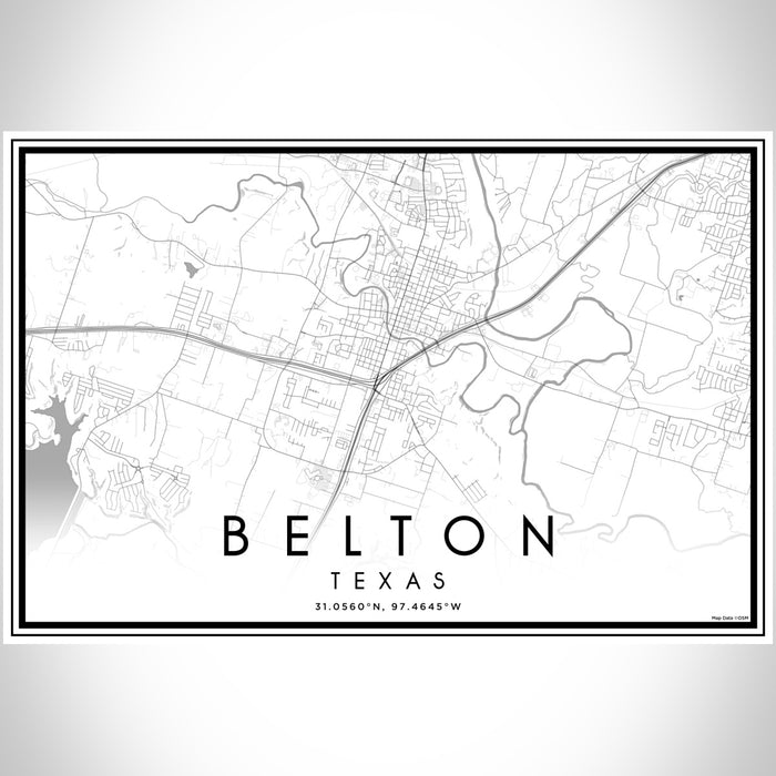 Belton - Texas Map Print in Classic — JACE Maps