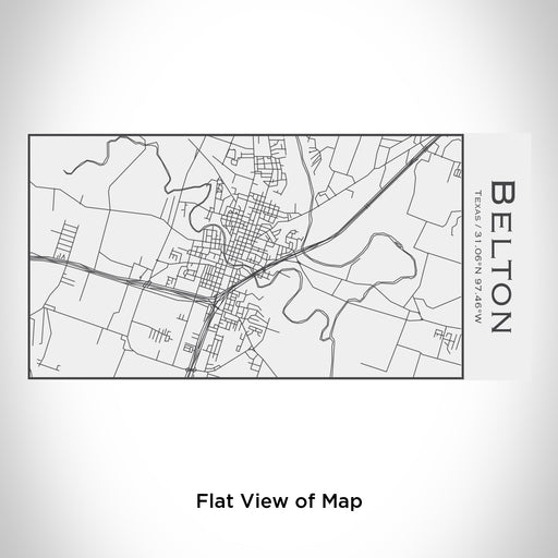 Rendered View of Belton Texas Map Engraving on 17oz Stainless Steel Insulated Cola Bottle in White