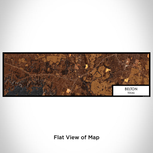 Flat View of Map Custom Belton Texas Map Enamel Mug in Ember