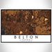 Belton Texas Map Print Landscape Orientation in Ember Style With Shaded Background