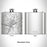 Rendered View of Belton Texas Map Engraving on 6oz Stainless Steel Flask