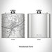 Rendered View of Belton Texas Map Engraving on 6oz Stainless Steel Flask