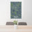 24x36 Belview Minnesota Map Print Portrait Orientation in Afternoon Style Behind 2 Chairs Table and Potted Plant