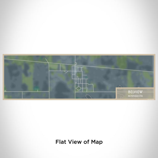 Flat View of Map Custom Belview Minnesota Map Enamel Mug in Afternoon