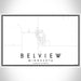 Belview Minnesota Map Print Landscape Orientation in Classic Style With Shaded Background