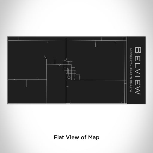 Rendered View of Belview Minnesota Map Engraving on 17oz Stainless Steel Insulated Cola Bottle in Black