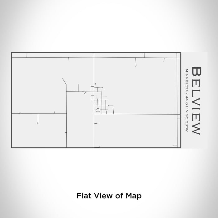 Rendered View of Belview Minnesota Map Engraving on 17oz Stainless Steel Insulated Cola Bottle in White