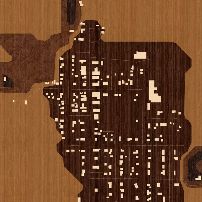 Belview Minnesota Map Print in Ember Style Zoomed In Close Up Showing Details