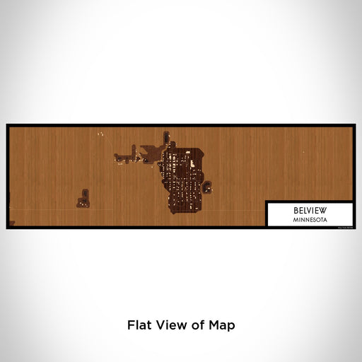 Flat View of Map Custom Belview Minnesota Map Enamel Mug in Ember