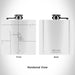 Rendered View of Belview Minnesota Map Engraving on 6oz Stainless Steel Flask in White