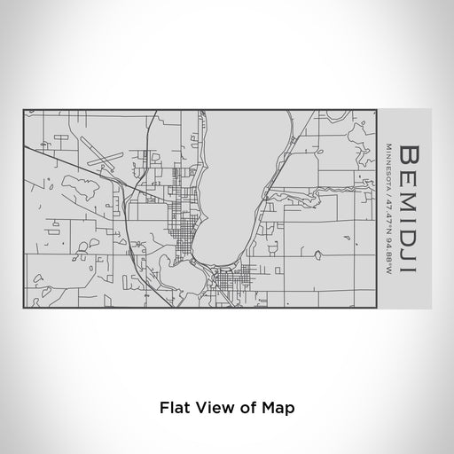 Rendered View of Bemidji Minnesota Map Engraving on 17oz Stainless Steel Insulated Cola Bottle