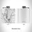 Rendered View of Bemidji Minnesota Map Engraving on 6oz Stainless Steel Flask in White