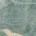 Benbrook Texas Map Print in Afternoon Style Zoomed In Close Up Showing Details