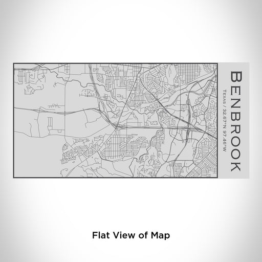 Rendered View of Benbrook Texas Map Engraving on 17oz Stainless Steel Insulated Cola Bottle